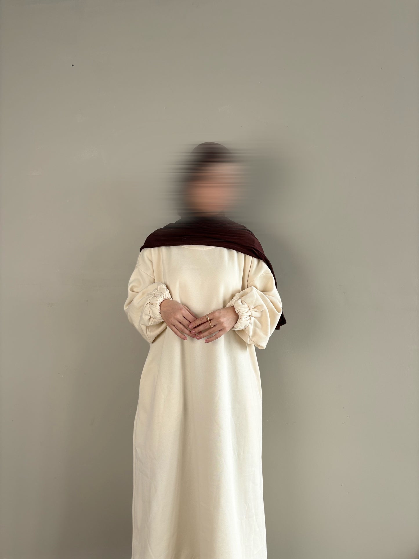 The Hoodie Abaya cream