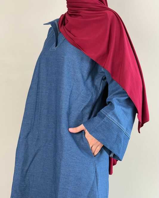 The denim abaya